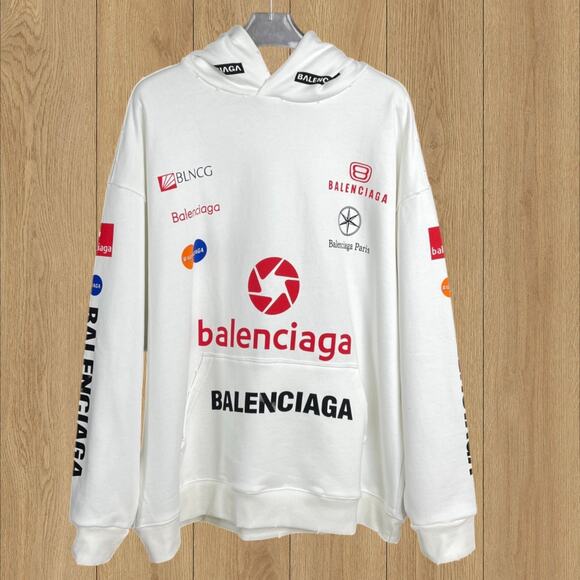Classic Balenciaga Hoodie White - Picture 1 of 4